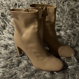 Hello Molly Chic Tan Heeled Boots